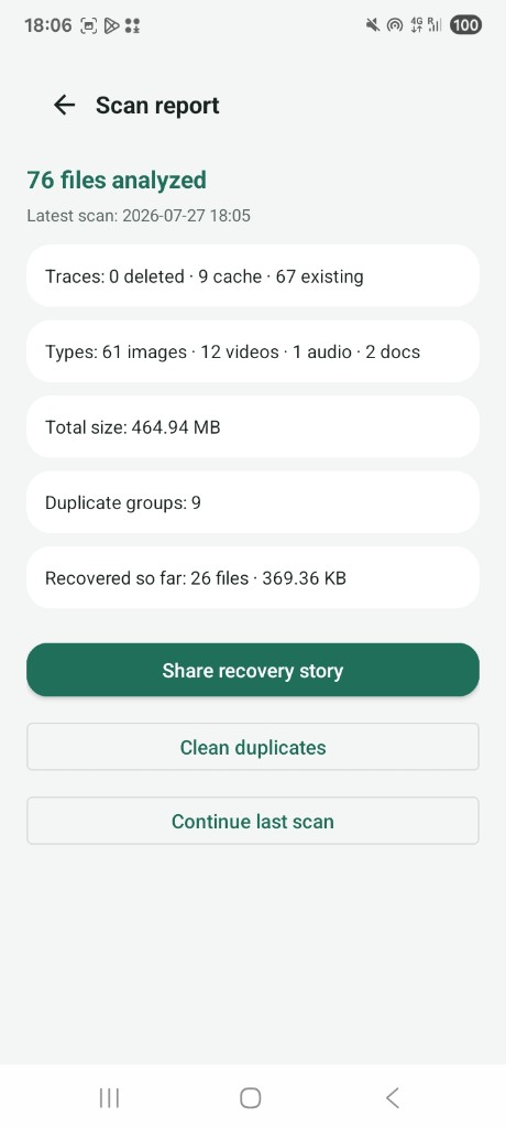 Scan report